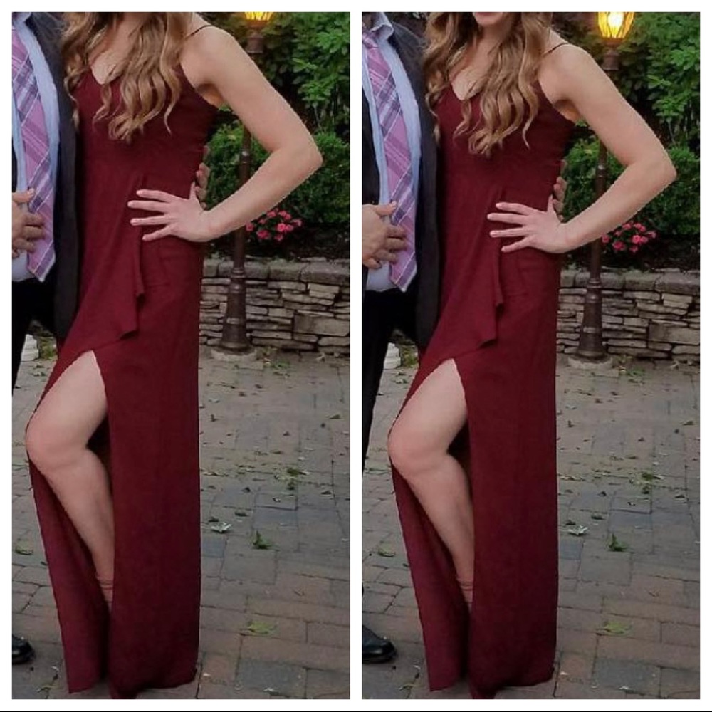 BURGONDY EXPRESS MAXI DRESS